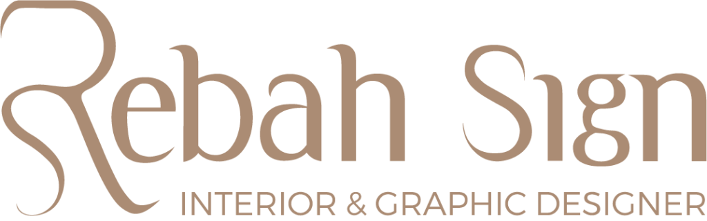 Logo tipográfico Rebah Interior & Graphic Design